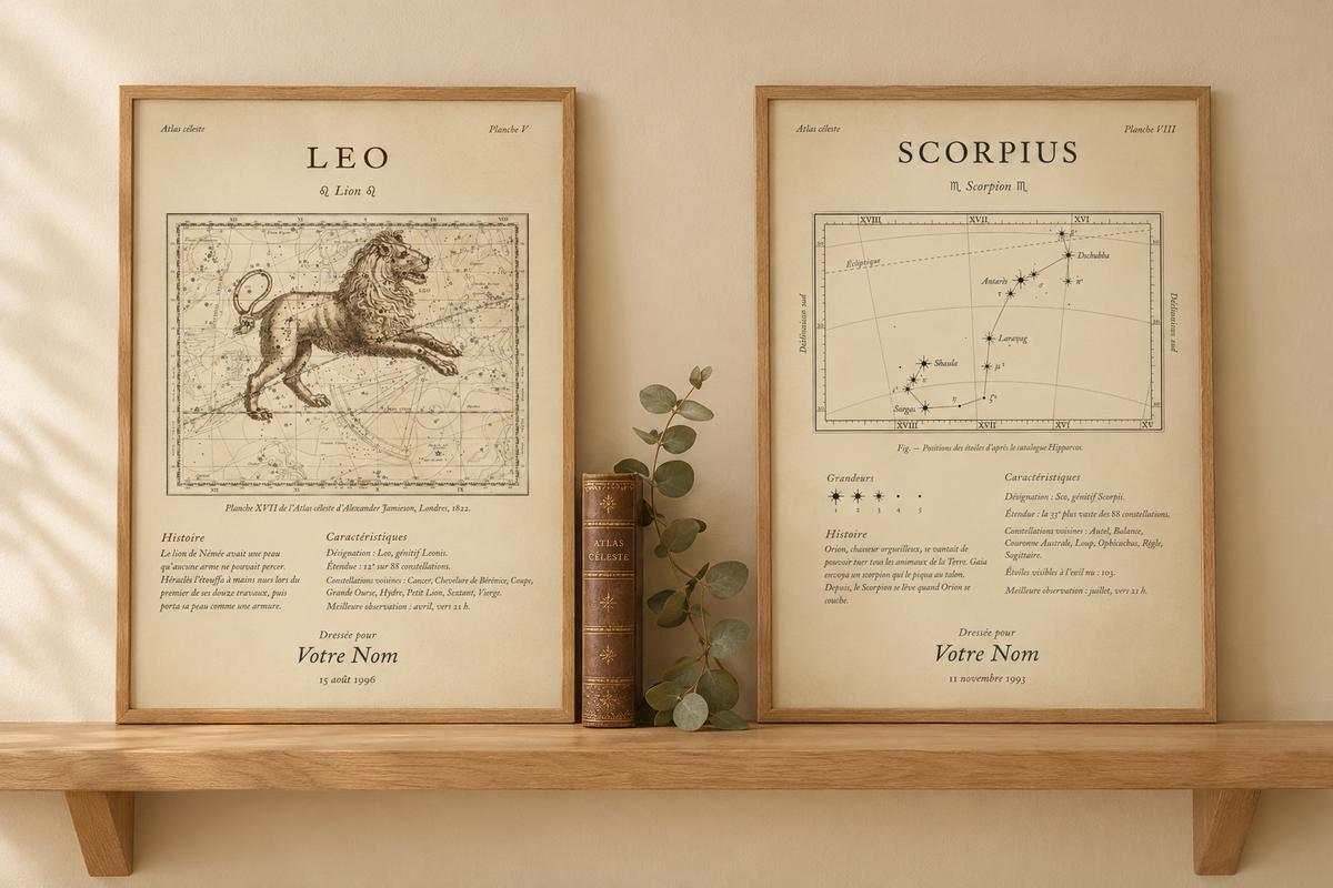 Vintage Constellation Atlas Poster