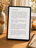 Tablette illustrant le format PDF du livre astrologique numérique 
