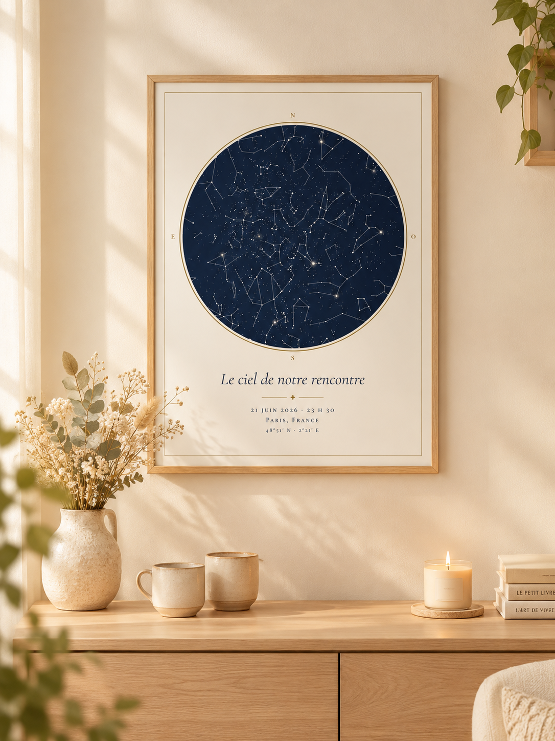 Affiche Carte du ciel étoilé