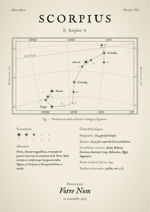 Vintage Constellation Atlas Poster
