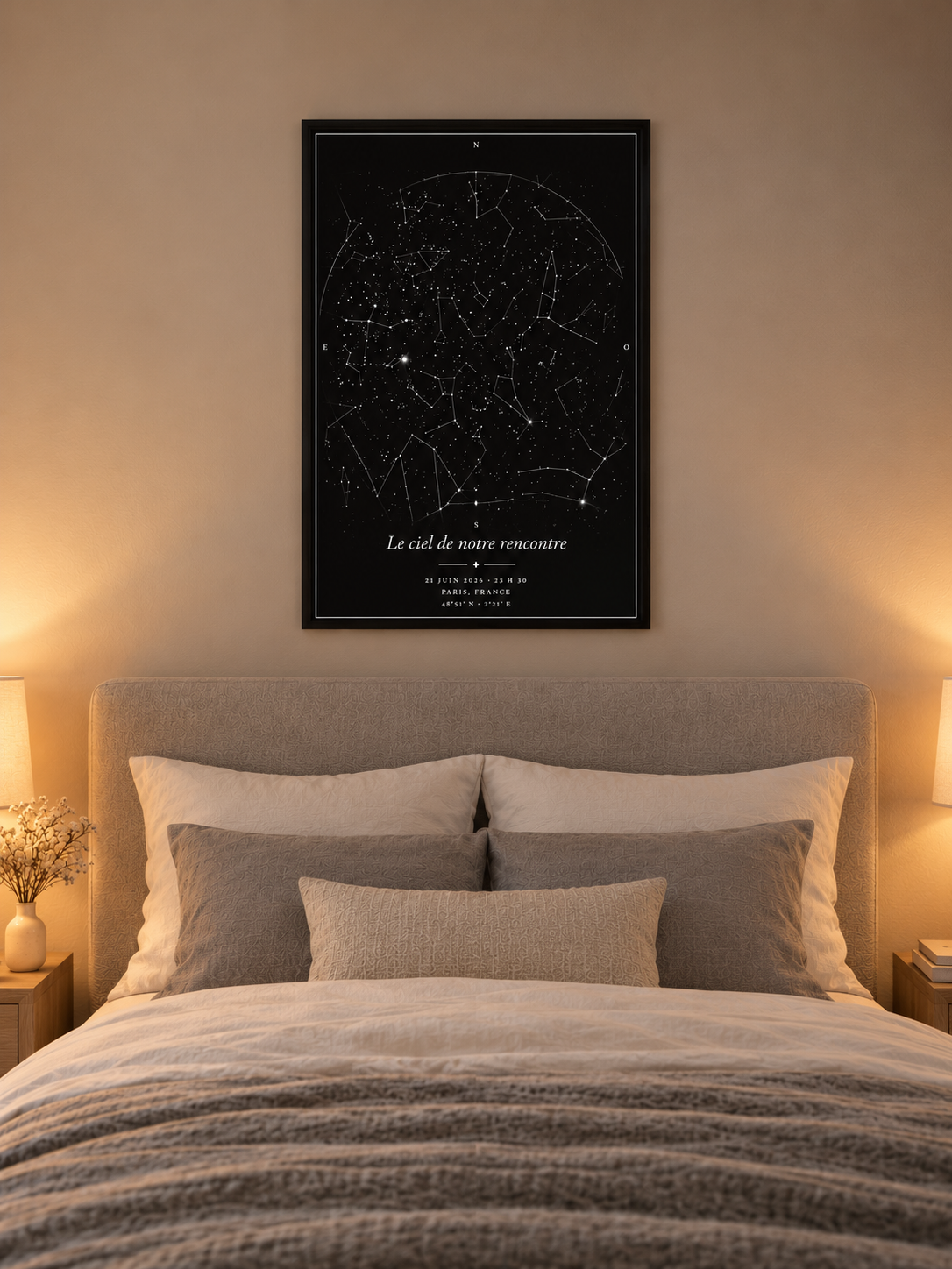 Affiche Carte du ciel étoilé