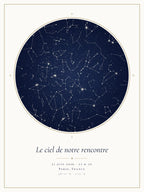 Affiche Carte du ciel étoilé
